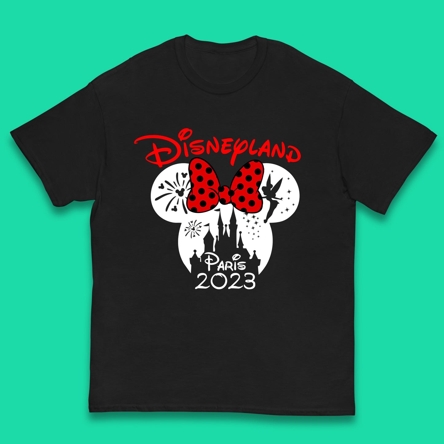 Disney Land Paris 2023 Disney Castle Mickey Mouse Minnie Mouse Cartoon Magical Kingdom Disneyland Vacation Trip Kids T Shirt