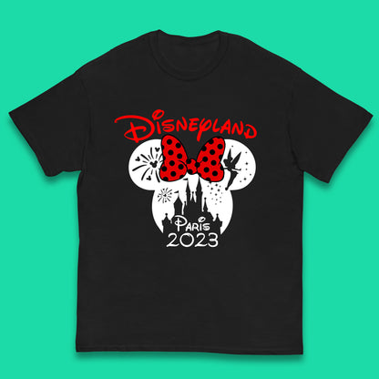 Disney Land Paris 2023 Disney Castle Mickey Mouse Minnie Mouse Cartoon Magical Kingdom Disneyland Vacation Trip Kids T Shirt