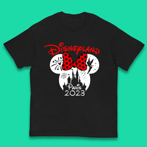 Disney Land Paris 2023 Disney Castle Mickey Mouse Minnie Mouse Cartoon Magical Kingdom Disneyland Vacation Trip Kids T Shirt