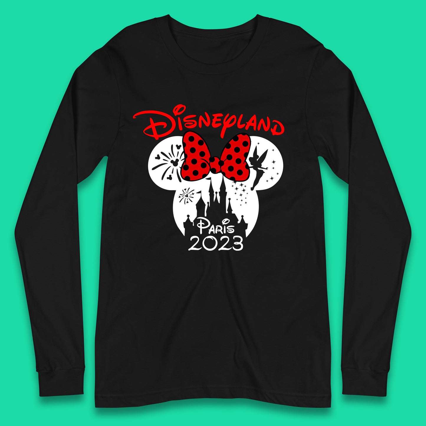 Disney Land Paris 2023 Disney Castle Mickey Mouse Minnie Mouse Cartoon Magical Kingdom Disneyland Vacation Trip Long Sleeve T Shirt