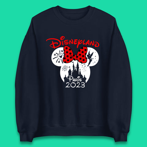 Disney Land Paris 2023 Disney Castle Mickey Mouse Minnie Mouse Cartoon Magical Kingdom Disneyland Vacation Trip Unisex Sweatshirt