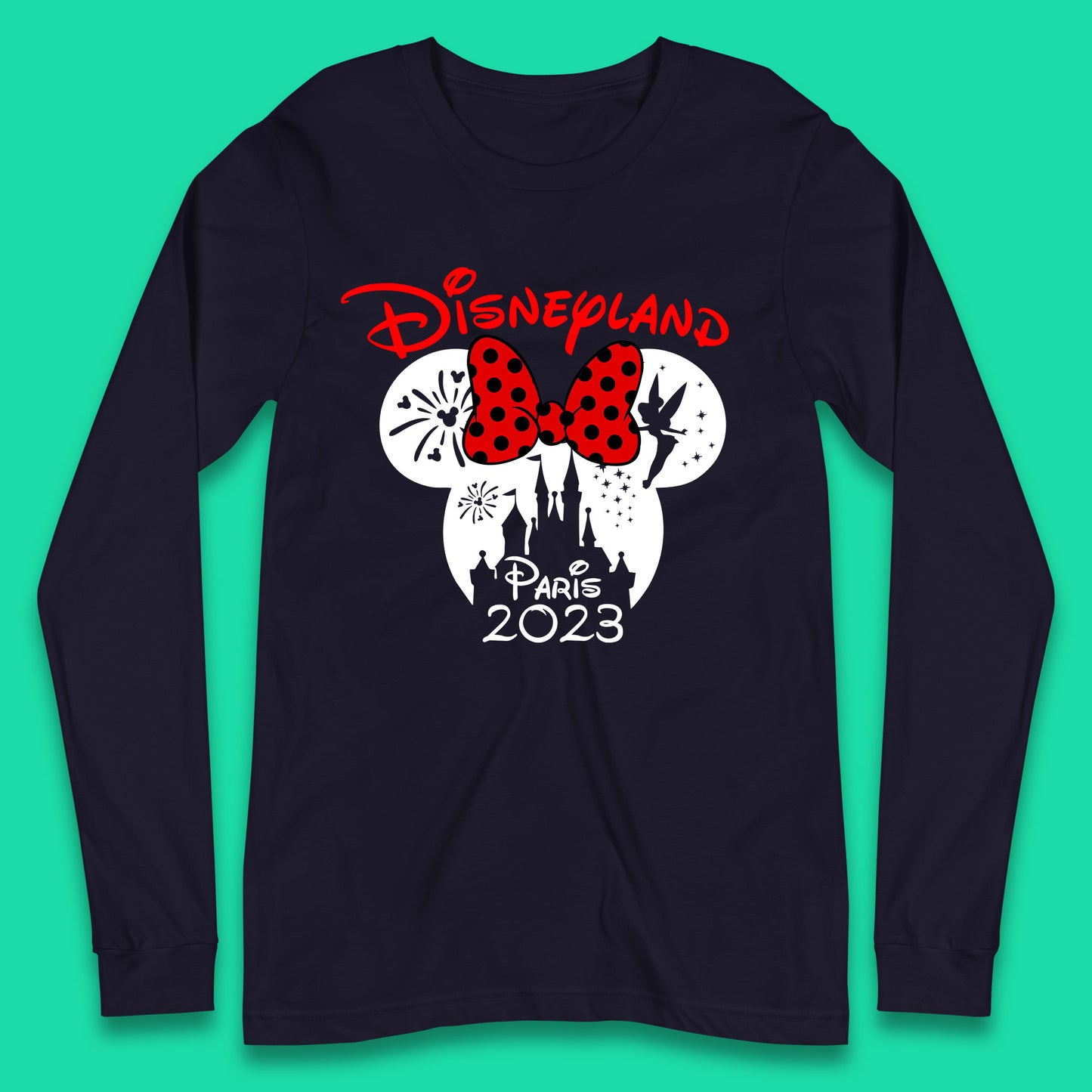 Disney Land Paris 2023 Disney Castle Mickey Mouse Minnie Mouse Cartoon Magical Kingdom Disneyland Vacation Trip Long Sleeve T Shirt