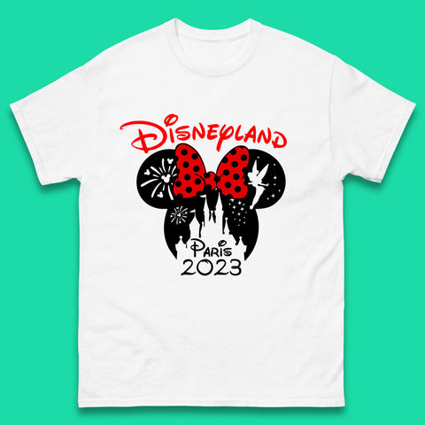 Disney Land Paris 2023 Disney Castle Mickey Mouse Minnie Mouse Cartoon Magical Kingdom Disneyland Vacation Trip Mens Tee Top