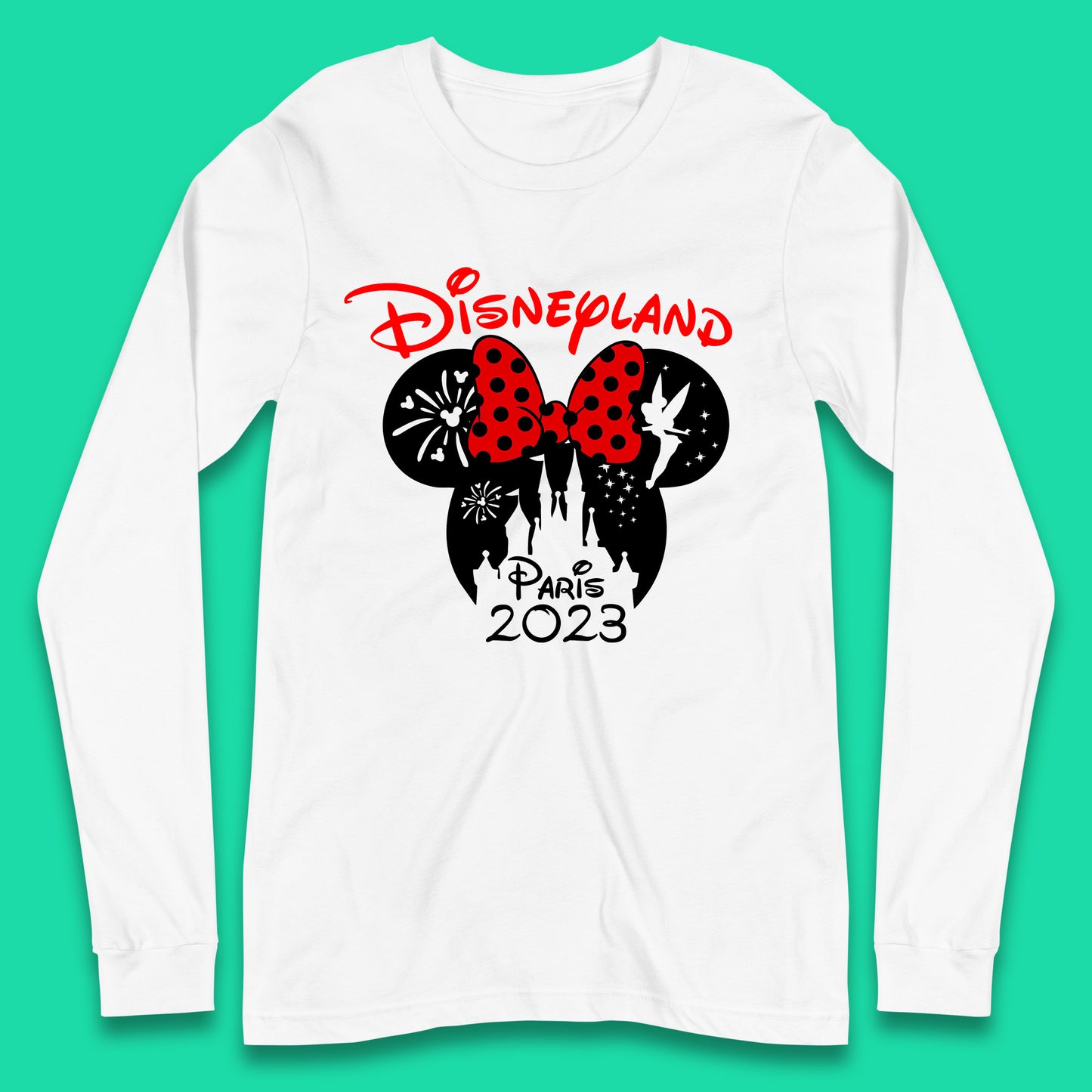 Disney Land Paris 2023 Disney Castle Mickey Mouse Minnie Mouse Cartoon Magical Kingdom Disneyland Vacation Trip Long Sleeve T Shirt