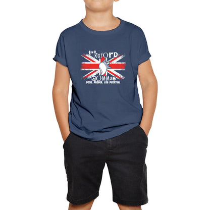 The Oxford Commas Push, Proper and Punktual Funny Grammar UK Flag Kids Tee