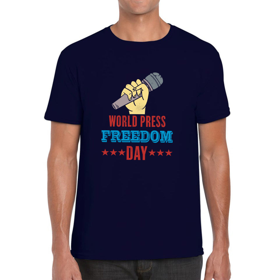 World Press Freedom Day Tribute To Journalism Journalists Human Rights Press Day Mens Tee Top