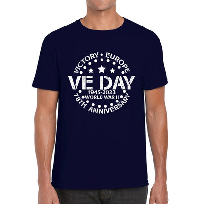 Victory In Europe VE Day 1945-2023 78th Anniversary Armed Forces Victory Day Remembrance Day Mens Tee Top