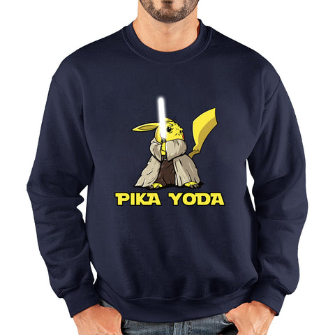 Pika Yoda Pikachu As Master Yoda Jedi Pokémon Star Wars Parody Jedi Pika Star Wars Day 46th Anniversary Unisex Sweatshirt