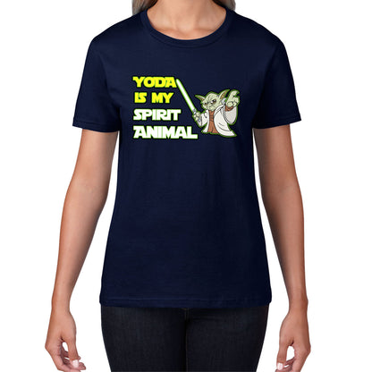 Yoda Is My Spirit Animal Yoda Legendary Jedi Master Disney Star Wars Day 46th Anniversary Womens Tee Top