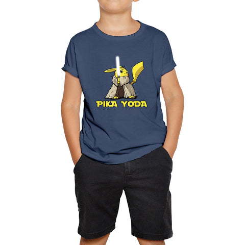 Pika Yoda Pikachu As Master Yoda Jedi Pokémon Star Wars Parody Jedi Pika Star Wars Day 46th Anniversary Kids T Shirt