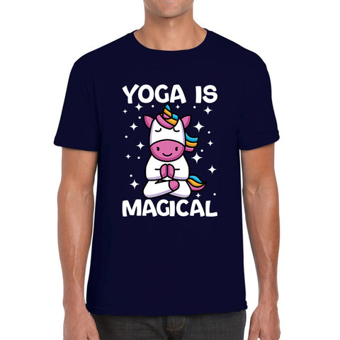 Namaste Unicorn Yoga Is Magical Unicorn Meditation Fitness Unicorn Lovers Yogi Gift Mens Tee Top
