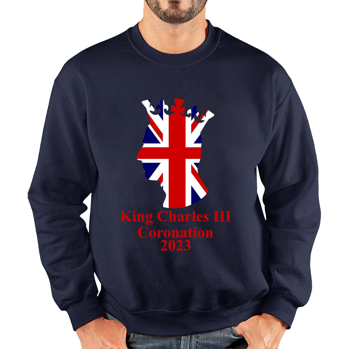 King Charles III Coronation 2023 United Kingdom King of England Royal Crown CR III His Majesty Unisex Sweatshirt