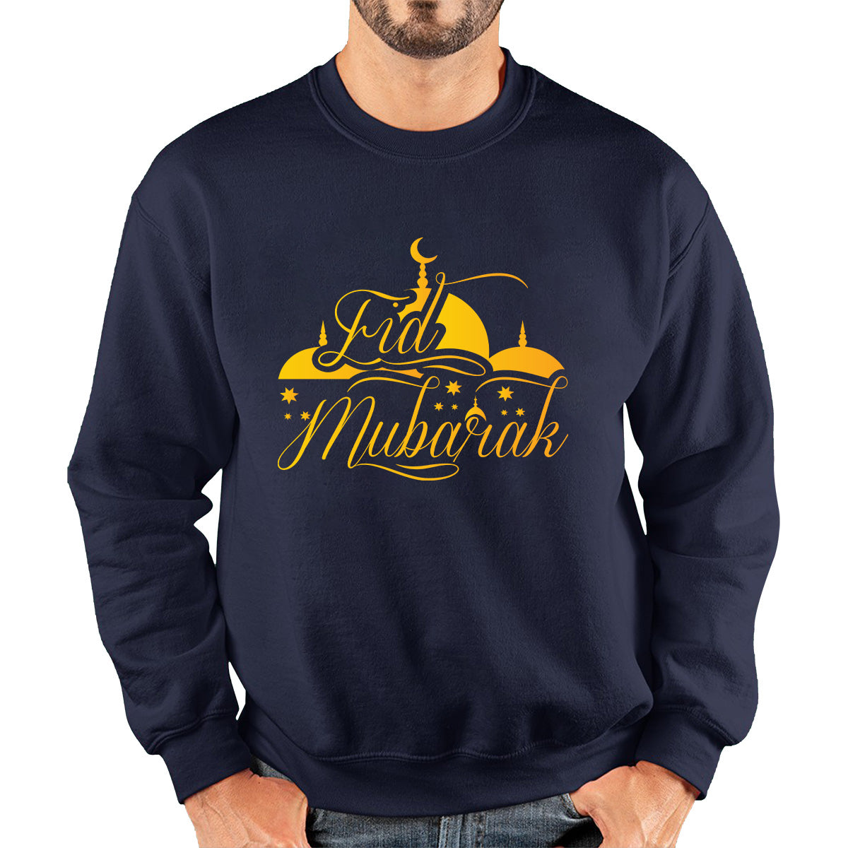 Eid Mubarak Muslims Religious Ramzan Fasting Mosque Prayers Blessings Holy Month Adult Sweatshirt
