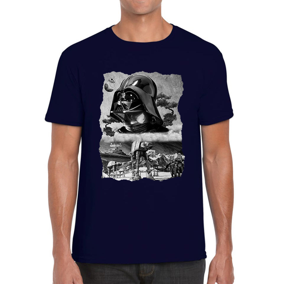 The Force Is Strong With This One Vintage Poster Graphic Movie Series Mens Tee Top