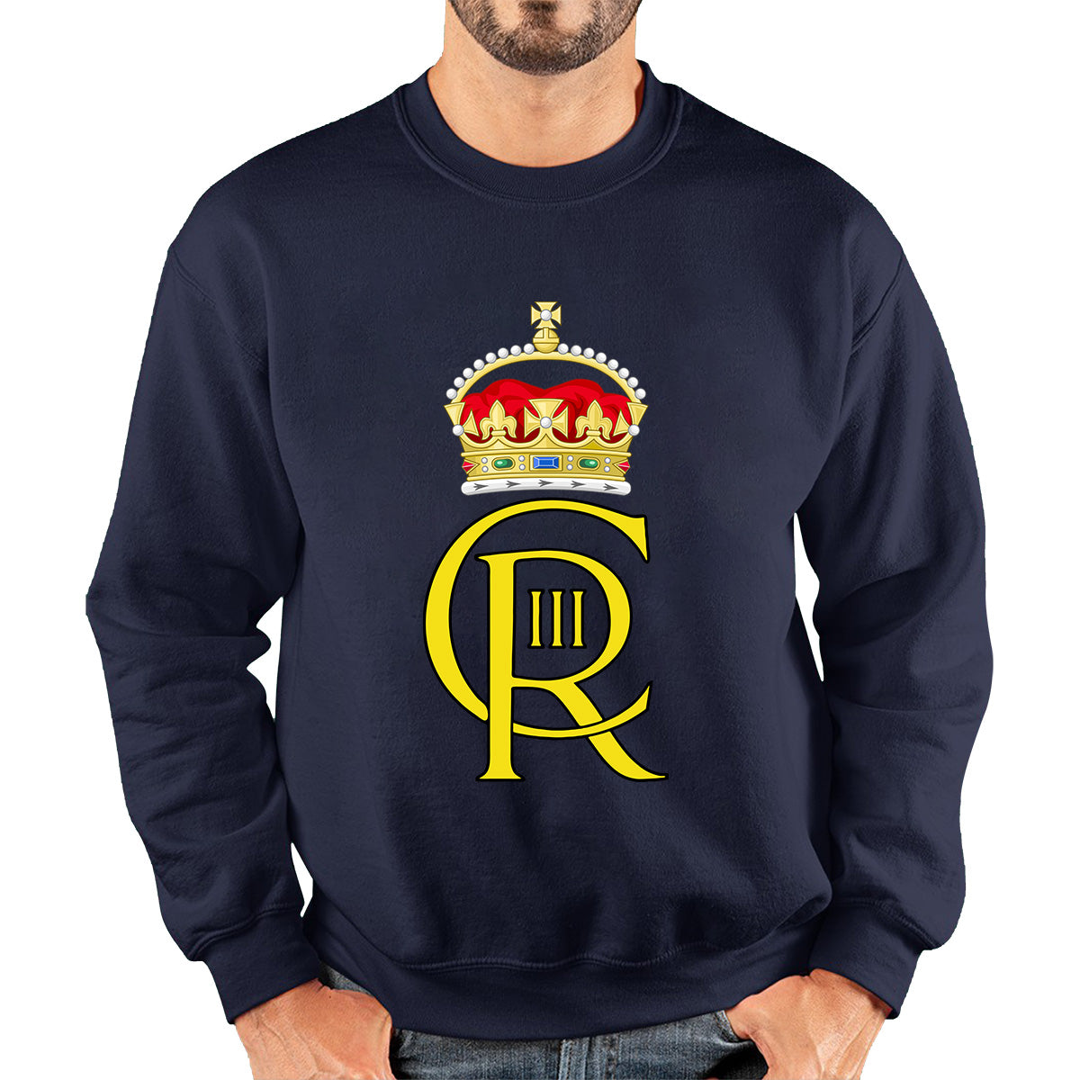 Royal Cypher King Charles III Coronation CR III Ruling Monarch Of Uk Royal Crown Great Britain Unisex Sweatshirt