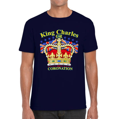 King Charles III 2023 Coronation  Royal Crown UK Ruling Monarch CR III Great Britain Pride Mens Tee Top