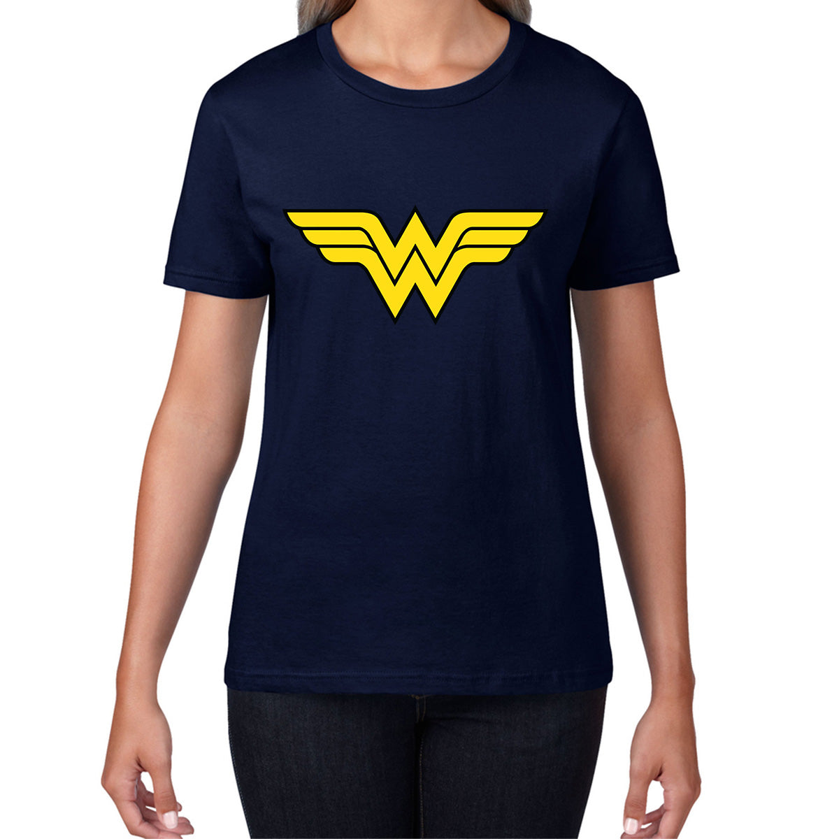 Wonder Woman Logo Superhero Wonder Girl Super Woman Comic Book Character Womens Tee Top