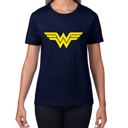 Wonder Woman Logo Superhero Wonder Girl Super Woman Comic Book Character Womens Tee Top