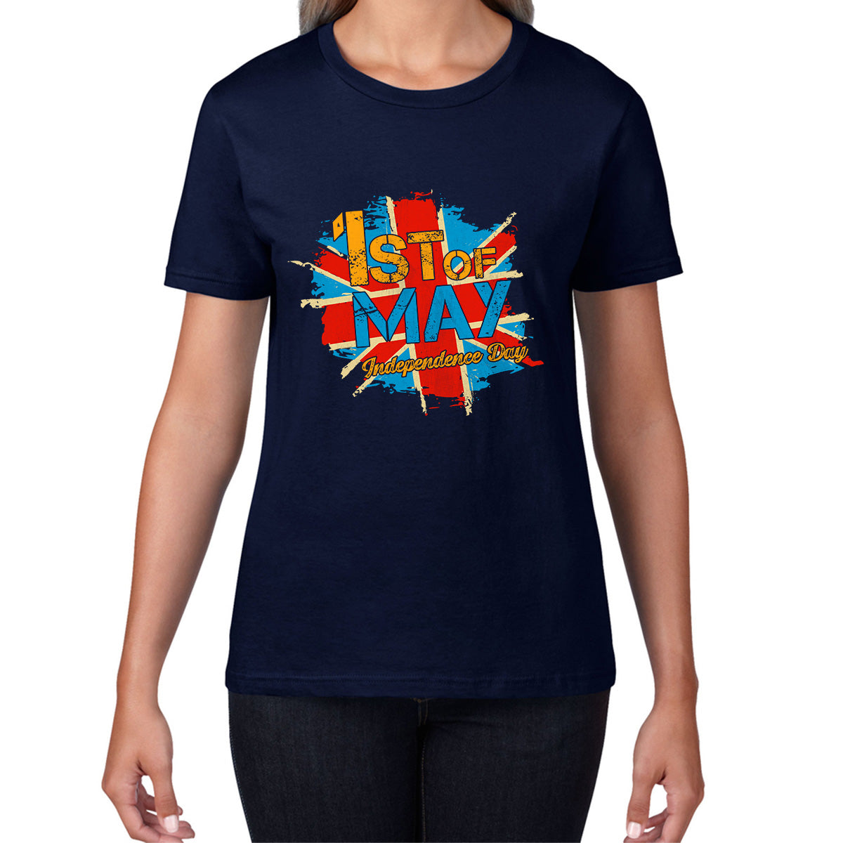 1st Of May Independence Day British Flag UK Independence Day Country Love Patriotism Great Britain Union Jack Womens Tee Top