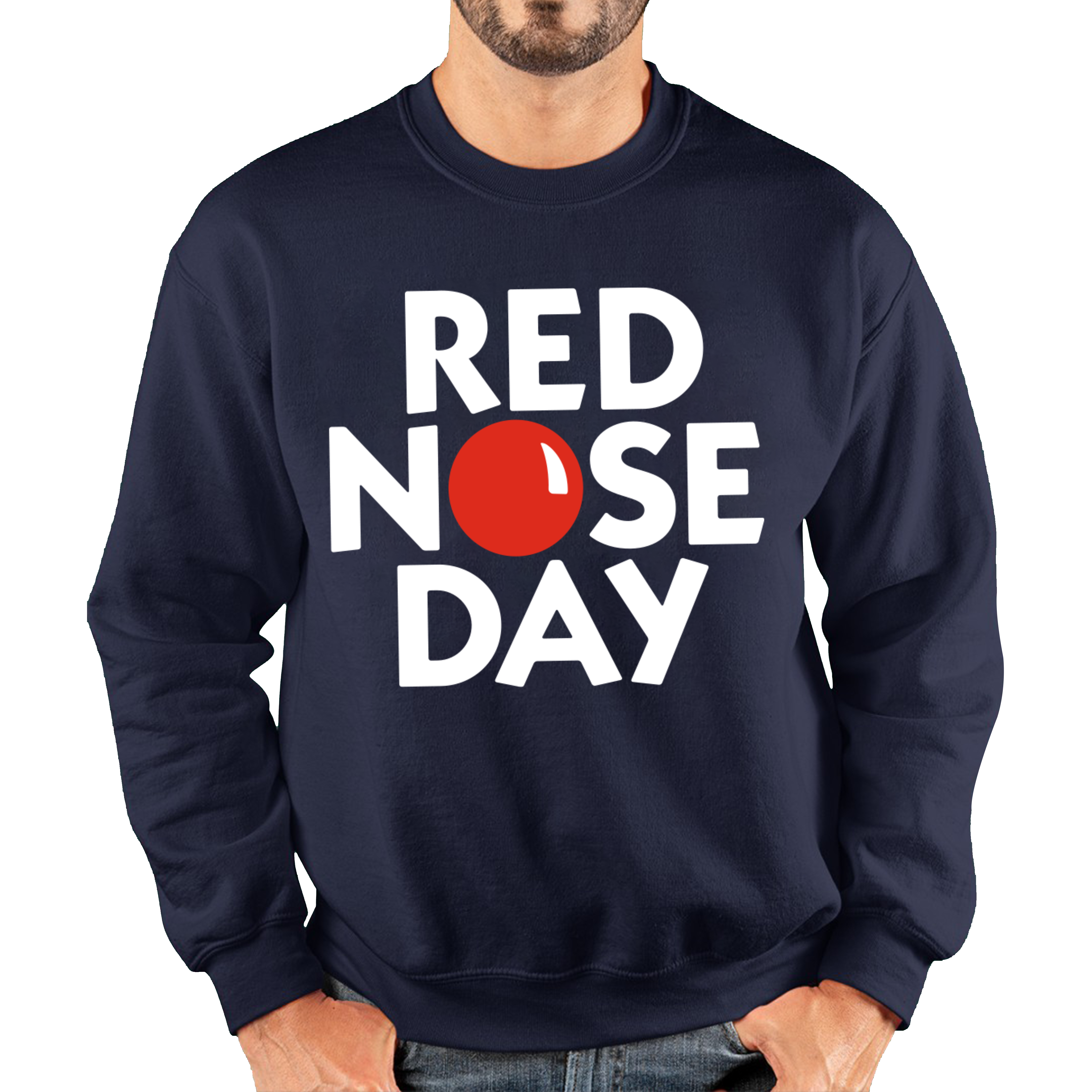 Red Nose Day Adult Sweatshirt. 50% Goes To Charity