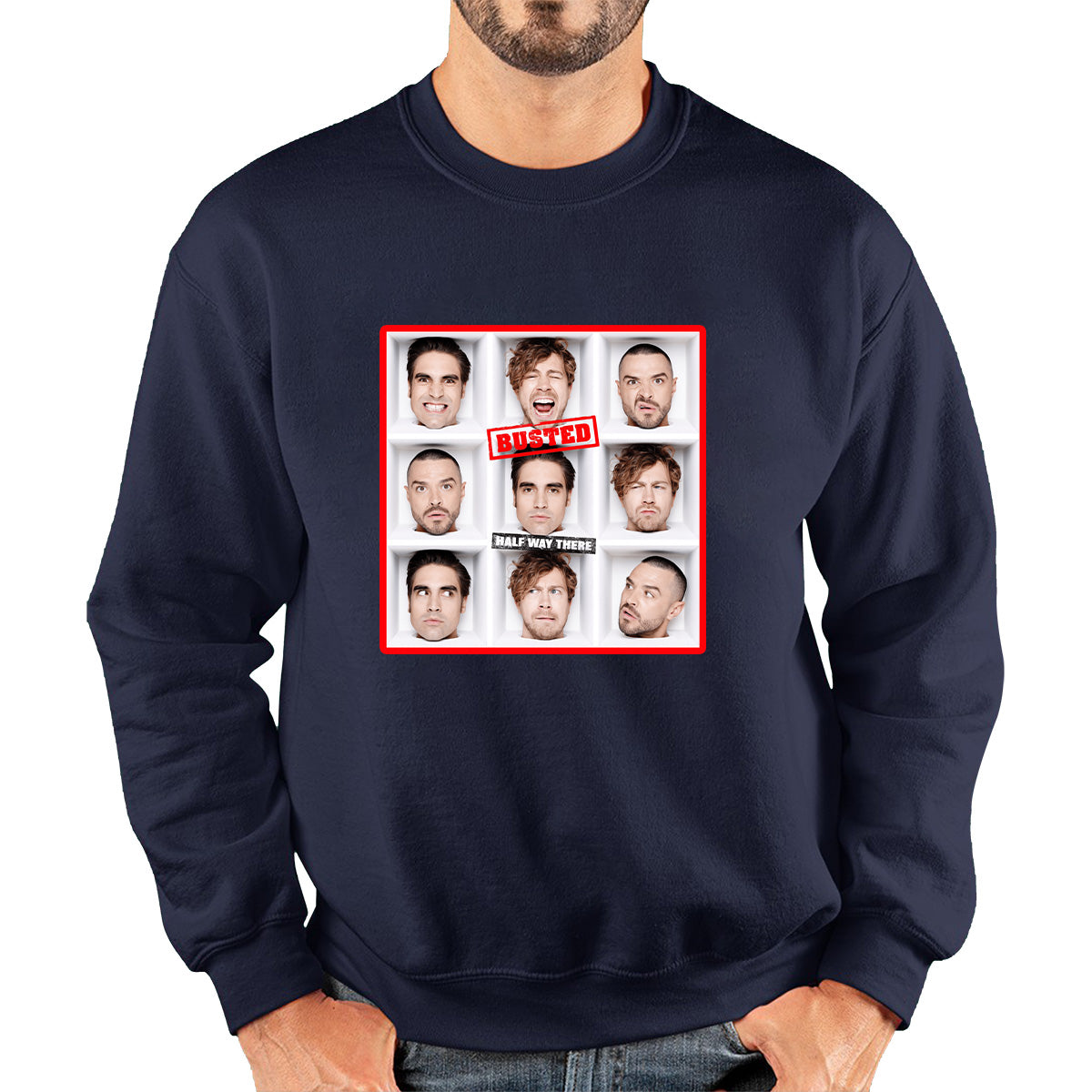 Half Way There Studio Album By Busted English Pop Punk Band Busted 20th Anniversary Unisex Sweatshirt