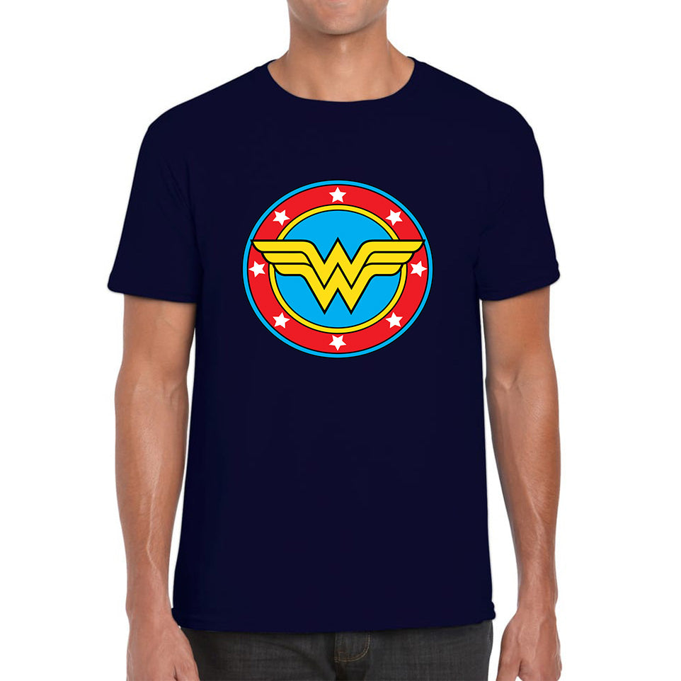 Wonder Woman Shield Logo Superhero Super Woman Wonder Girl Comic Book Character Mens Tee Top