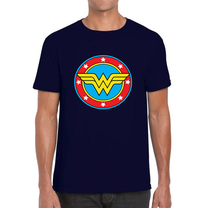 Wonder Woman Shield Logo Superhero Super Woman Wonder Girl Comic Book Character Mens Tee Top