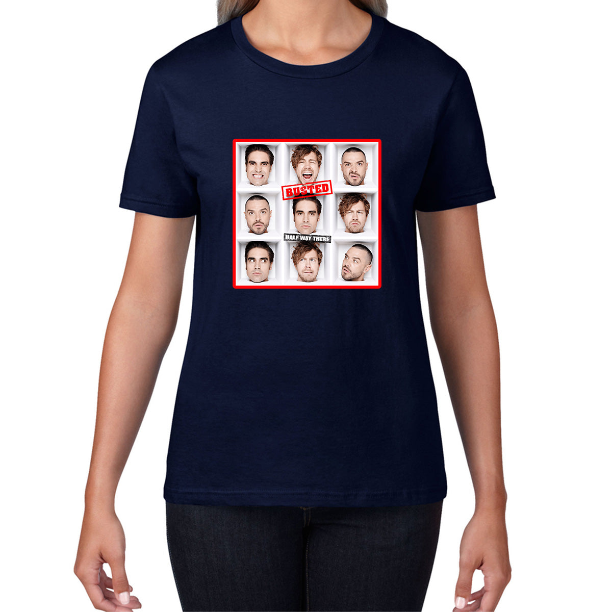 Half Way There Studio Album By Busted English Pop Punk Band Busted 20th Anniversary Womens Tee Top