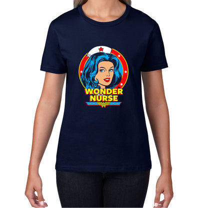 Wonder Nurse Wonder Woman Inspired Healthcare Workers Nurses Appreciation Super Nurse Super Woman Ladies Tee Top