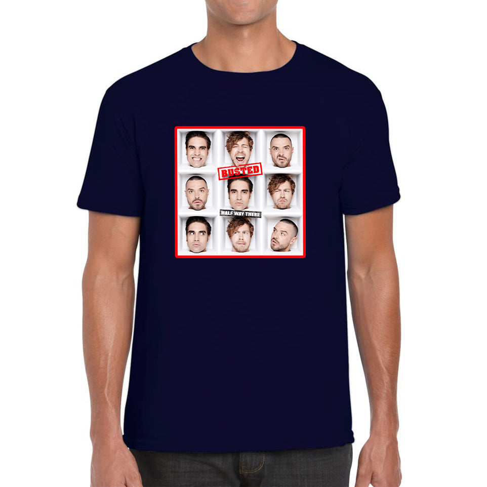 Half Way There Studio Album By Busted English Pop Punk Band Busted 20th Anniversary Mens Tee Top