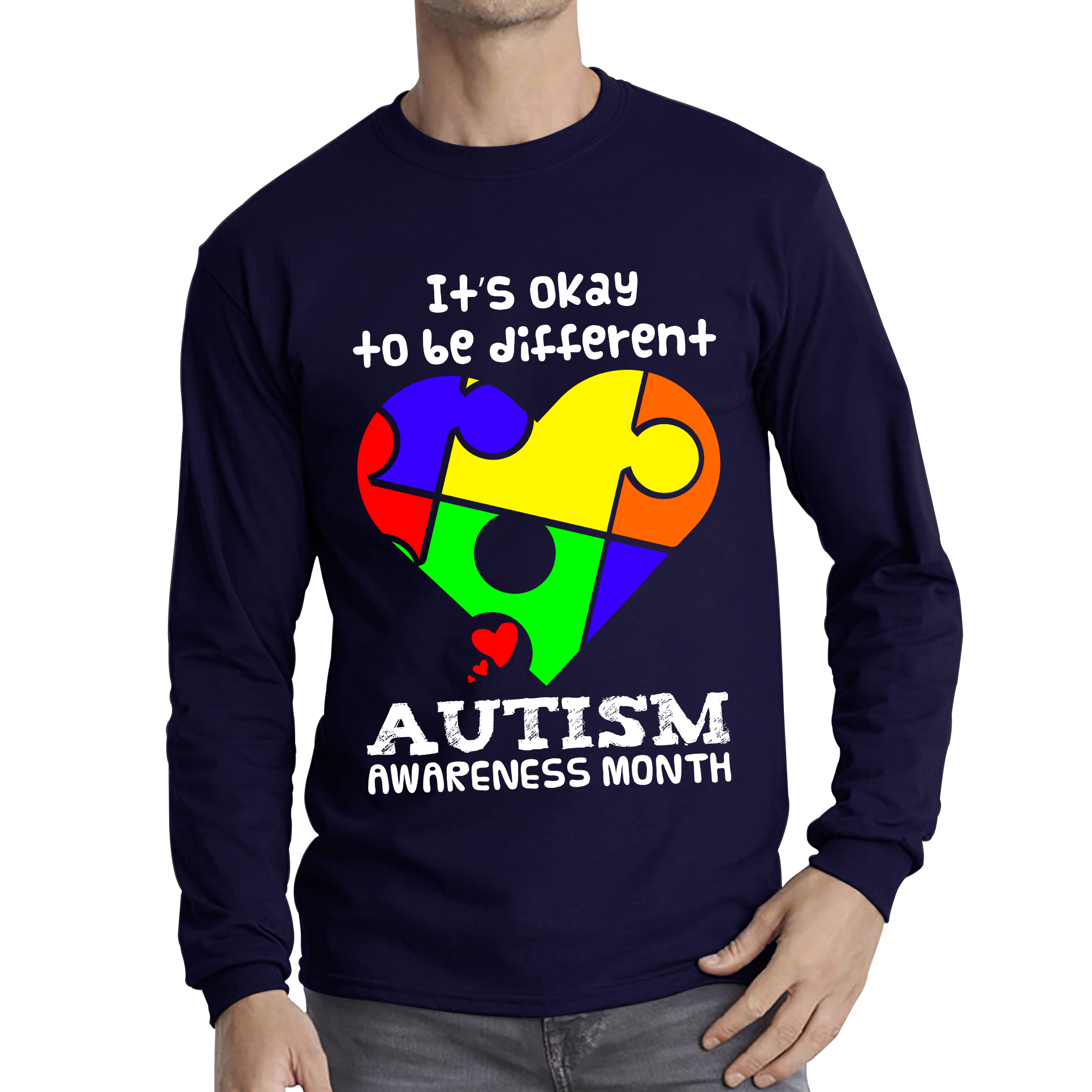 It's Ok To Be Different Autism Awareness Month Long Sleeve T Shirt