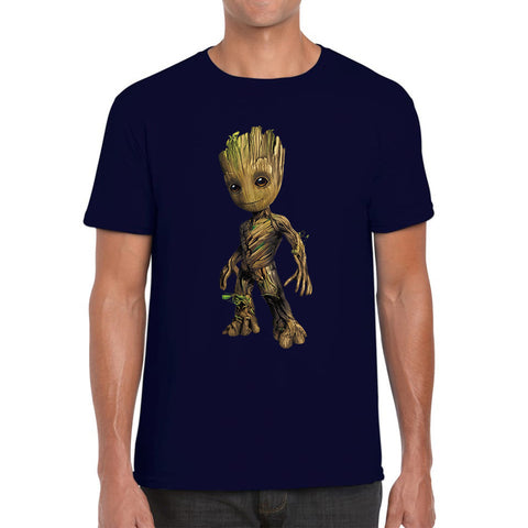 Baby Groot Comic book character Guardians of the Galaxy I am Groot Action Adventure Comedy Sci-Fi Movie Mens Tee Top