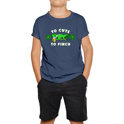 To Cute To Pinch Shamrock St Patrick's Day Green Irish Festival St Paddys Day Kids Tee