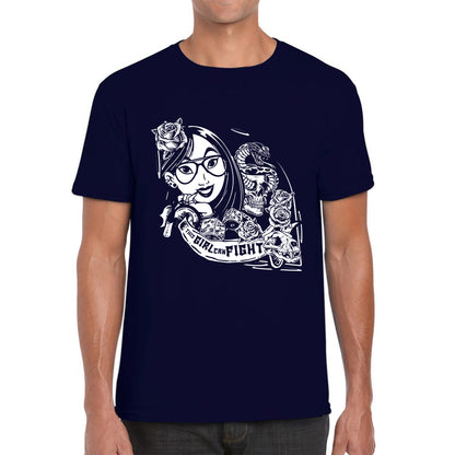 Punk Fashion Princess Molan Inspired a Girl Can Fight Rock Retro Movie Mens Tee Top