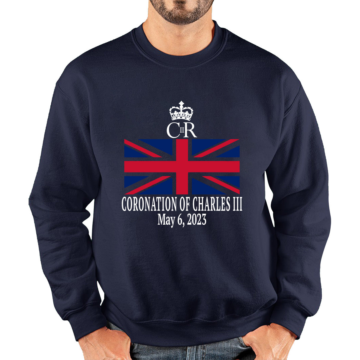 Royal Cypher CR III Coronation Of Charles III 6th May 2023 King Charles III Royal King British Flag Unisex Sweatshirt