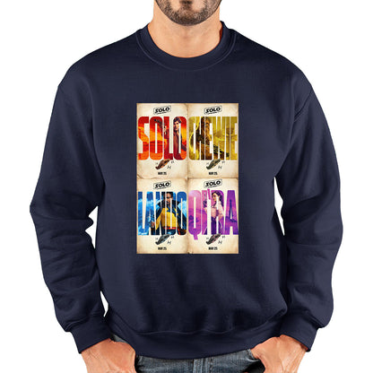 Solo A Star Wars Story Posters Solo Chewie Lando Qira Sci-fi Action Adventure Movie Characters Star Wars Galaxy's Edge Trip Unisex Sweatshirt