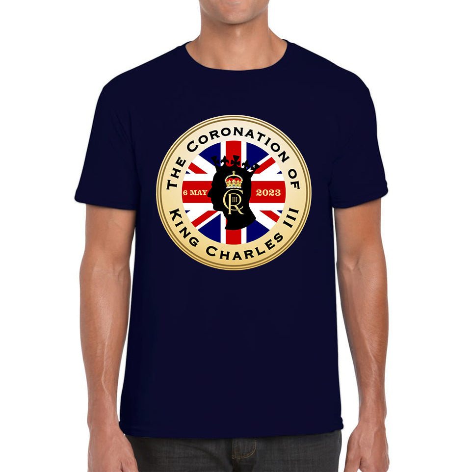 The Coronation Of King Charles III 6th May 2023 CR III Royal Crown United Kingdom Flag Mens Tee Top