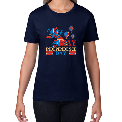 1st Of May British Independence Day UK Independence Day British Country Love Patriotism UK Union Jack Flag Womens Tee Top