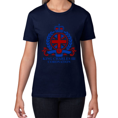 King Charles III Coronation 2023 CR III King Of England United Kingdom His Majesty Womens Tee Top