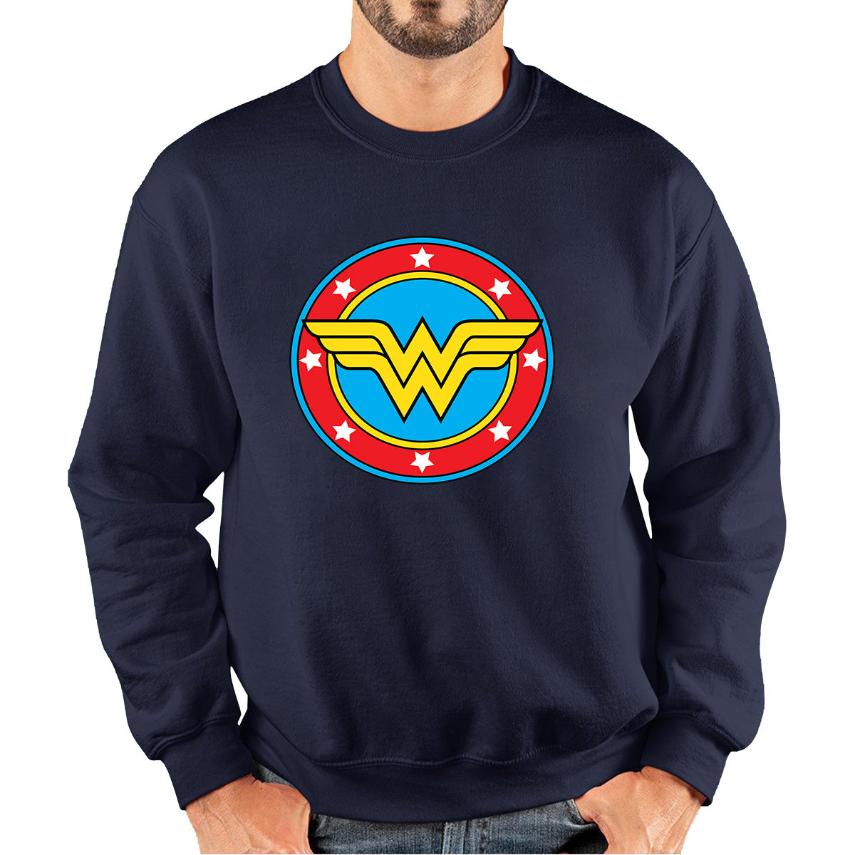Wonder Woman Shield Logo Superhero Wonder Girl Comic Book Character Super Woman Unisex Sweatshirt
