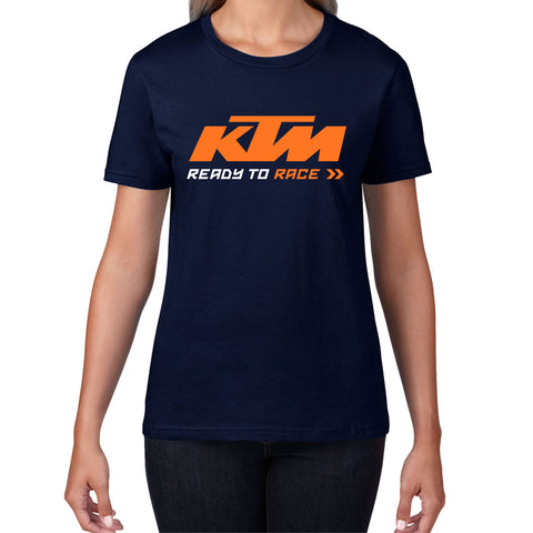 KTM Ready To Race KTM Racing Logo Motorcycle KTM Motorcycle Dirt Bike Quad Ready Race KTM Lovers Womens Tee Top