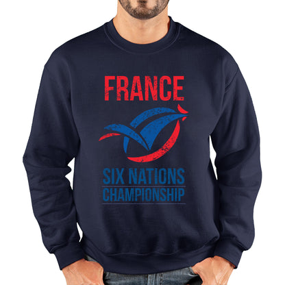 France Flag Logo Rugby Cup European Support World Six Nations Championship Unisex Sweatshirt