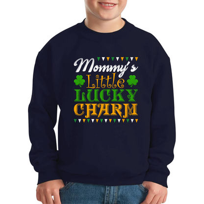 Mommy's Little Lucky Charm St. Patrick's Day Mama's Lucky Charm Lucky Shamrock Irish Family Saint Patricks Day Kids Jumper