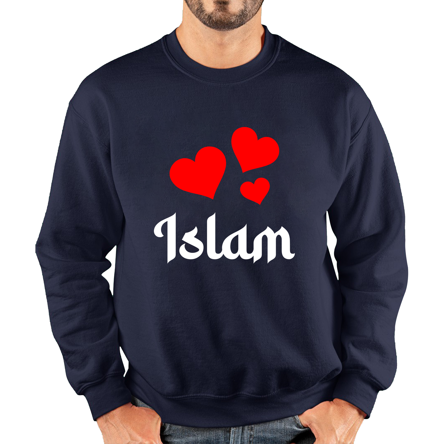 Islam Hearts Spiritual Islamic Religious Muslim Islam Religion Gift Unisex Sweatshirt