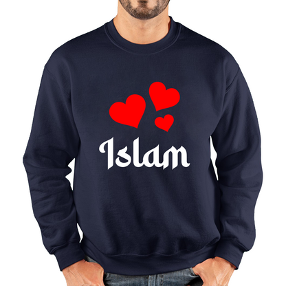 Islam Hearts Spiritual Islamic Religious Muslim Islam Religion Gift Unisex Sweatshirt