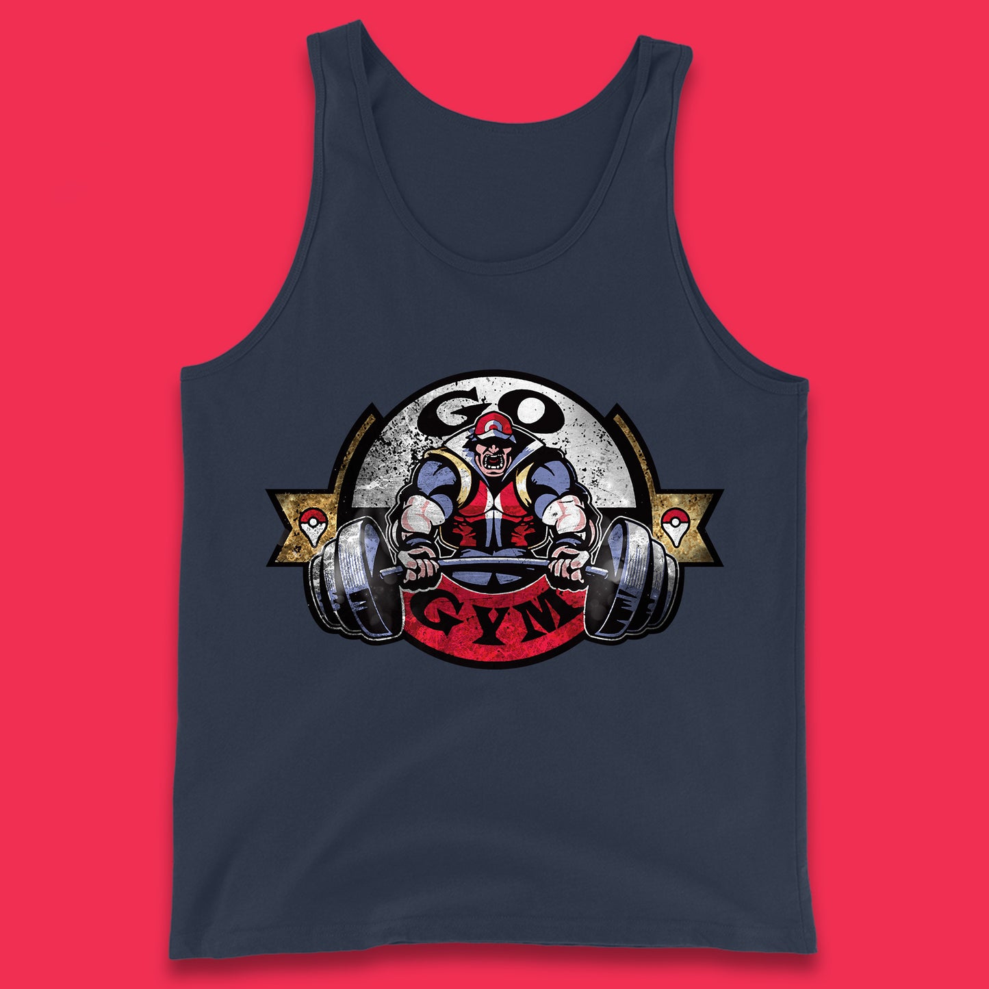 Pokémon Go Gym Funny Pokémon Gym Trainer Gamer Nerd Parody Gym Training Bodybuilding Workout Tank Top