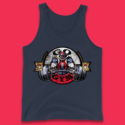 Pokémon Go Gym Funny Pokémon Gym Trainer Gamer Nerd Parody Gym Training Bodybuilding Workout Tank Top