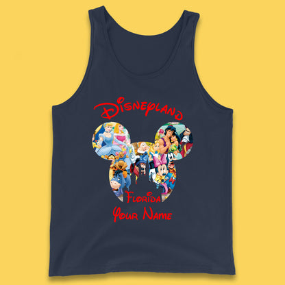 Personalised Disney Land Florida Mickey Minnie Mouse All Disney Characters Cartoons Magical Kingdom Disney Castle Disneyland Vacation Trip Tank Top