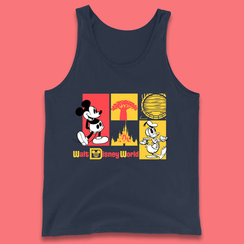 Vintage Style Mickey Mouse And Donald Duck Walt Disney World Disney Castle Magic Kingdom Tank Top