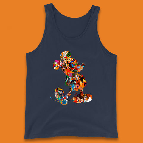 Disney Mickey Mouse Minnie Mouse All Disney Characters Together Disney Family Animated Cartoons Movies Characters Disney World Tank Top